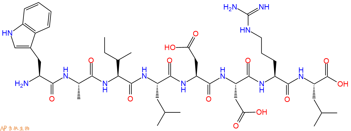 专肽生物产品H2N-Trp-Ala-Ile-Leu-Asp-Asp-Arg-Leu-OH