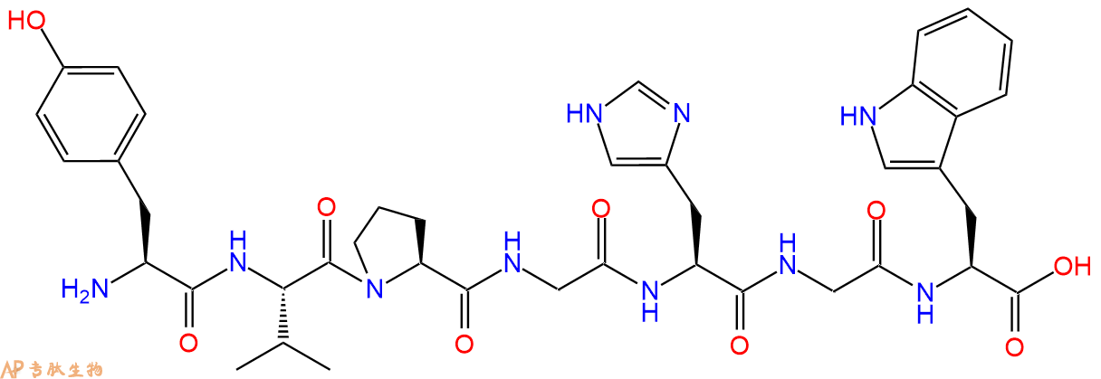 专肽生物产品H2N-Tyr-Val-Pro-Gly-His-Gly-Trp-OH
