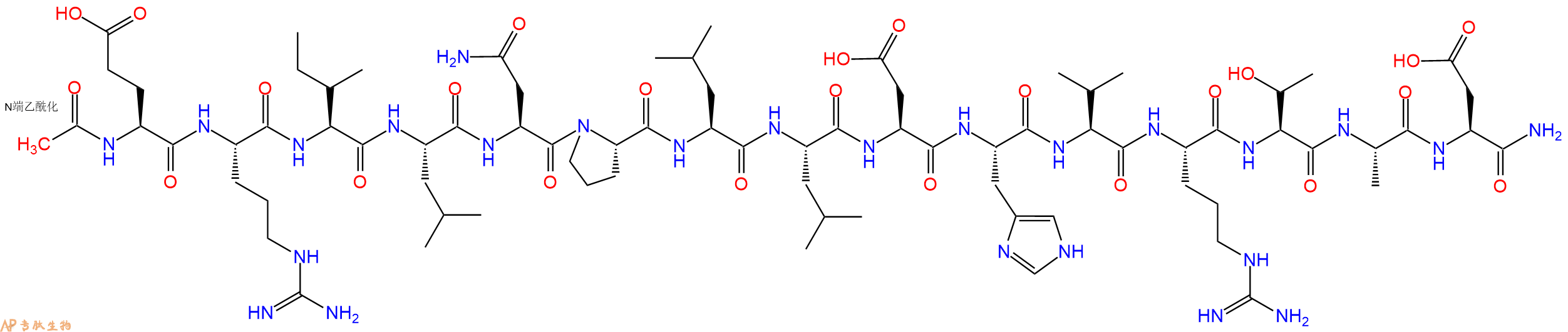 专肽生物产品Ac-Glu-Arg-Ile-Leu-Asn-Pro-Leu-Leu-Asp-His-Val-Arg-Thr-Ala-Asp-CONH2