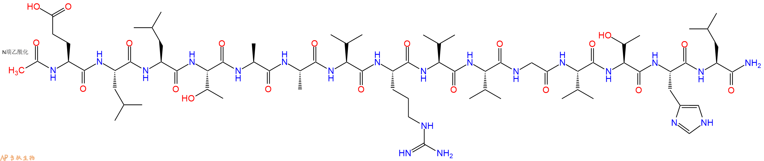 专肽生物产品Ac-Glu-Leu-Leu-Thr-Ala-Ala-Val-Arg-Val-Val-Gly-Val-Thr-His-Leu-CONH2