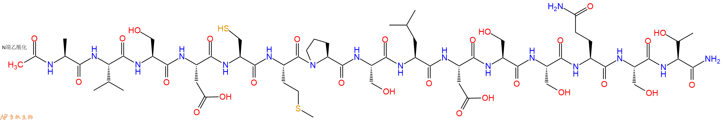 专肽生物产品Ac-Ala-Val-Ser-Asp-Cys-Met-Pro-Ser-Leu-Asp-Ser-Ser-Gln-Ser-Thr-CONH2