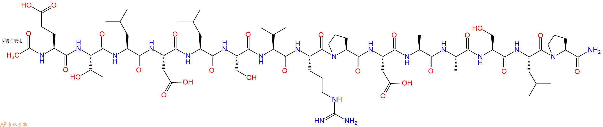 专肽生物产品Ac-Glu-Thr-Leu-Asp-Leu-Ser-Val-Arg-Pro-Asp-Ala-Ala-Ser-Leu-Pro-CONH2
