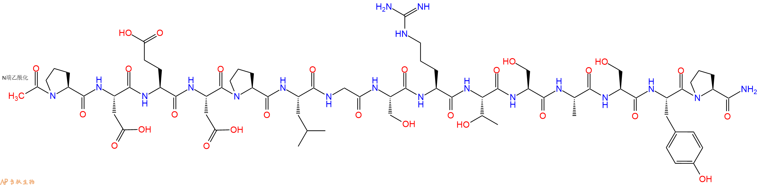 专肽生物产品Ac-Pro-Asp-Glu-Asp-Pro-Leu-Gly-Ser-Arg-Thr-Ser-Ala-Ser-Tyr-Pro-CONH2