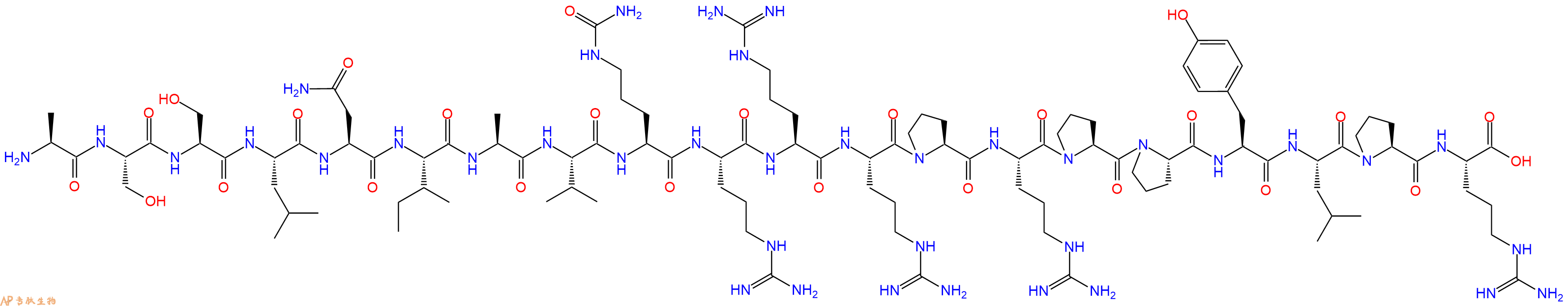 专肽生物产品H2N-Ala-Ser-Ser-Leu-Asn-Ile-Ala-Val-Cit-Arg-Arg-Arg-Pro-Arg-Pro-Pro-Tyr-Leu-Pro-Arg-OH
