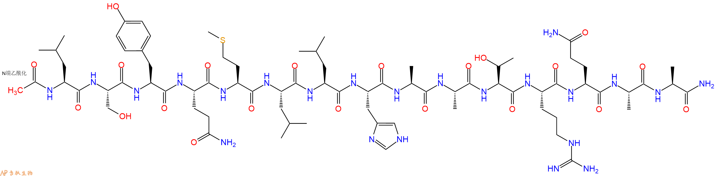 专肽生物产品Ac-Leu-Ser-Tyr-Gln-Met-Leu-Leu-His-Ala-Ala-Thr-Arg-Gln-Ala-Ala-CONH2