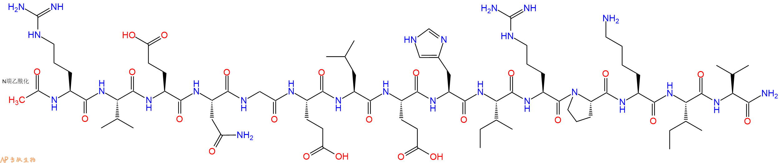 专肽生物产品Ac-Arg-Val-Glu-Asn-Gly-Glu-Leu-Glu-His-Ile-Arg-Pro-Lys-Ile-Val-CONH2