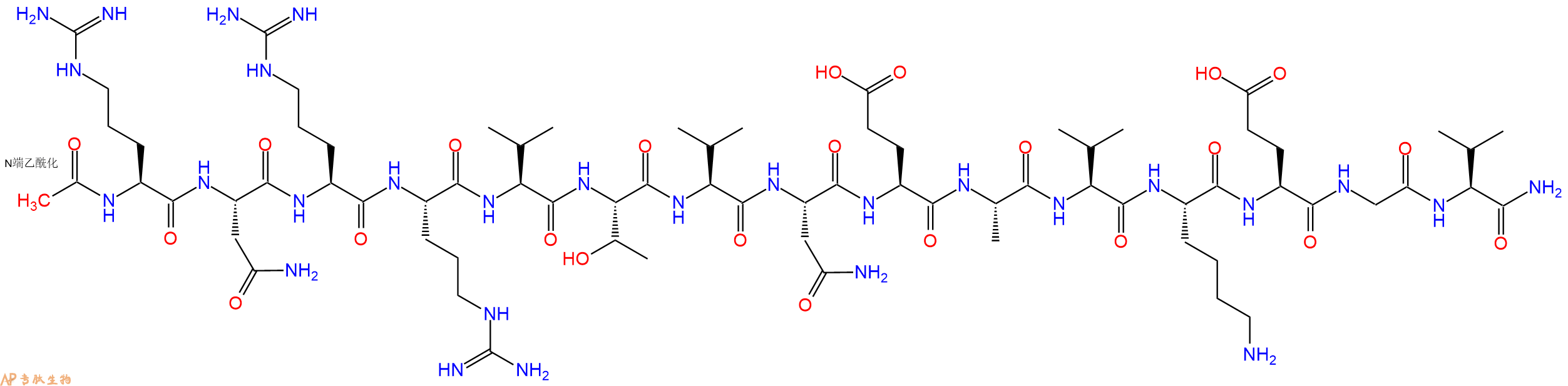 专肽生物产品Ac-Arg-Asn-Arg-Arg-Val-Thr-Val-Asn-Glu-Ala-Val-Lys-Glu-Gly-Val-CONH2