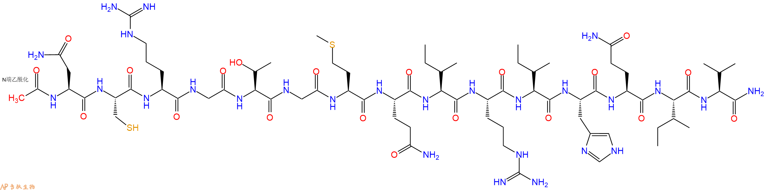 专肽生物产品Ac-Asn-Cys-Arg-Gly-Thr-Gly-Met-Gln-Ile-Arg-Ile-His-Gln-Ile-Val-CONH2