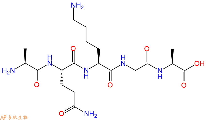 专肽生物产品H2N-Ala-Gln-Lys-Gly-Ala-OH