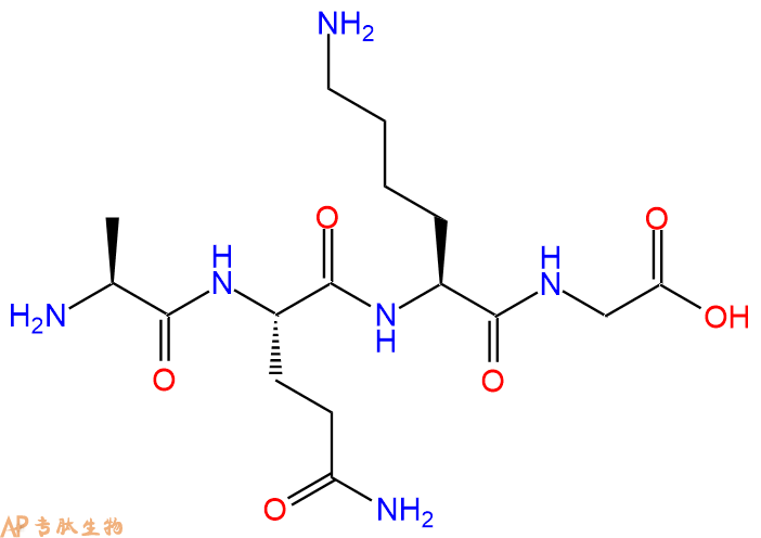专肽生物产品H2N-Ala-Gln-Lys-Gly-OH
