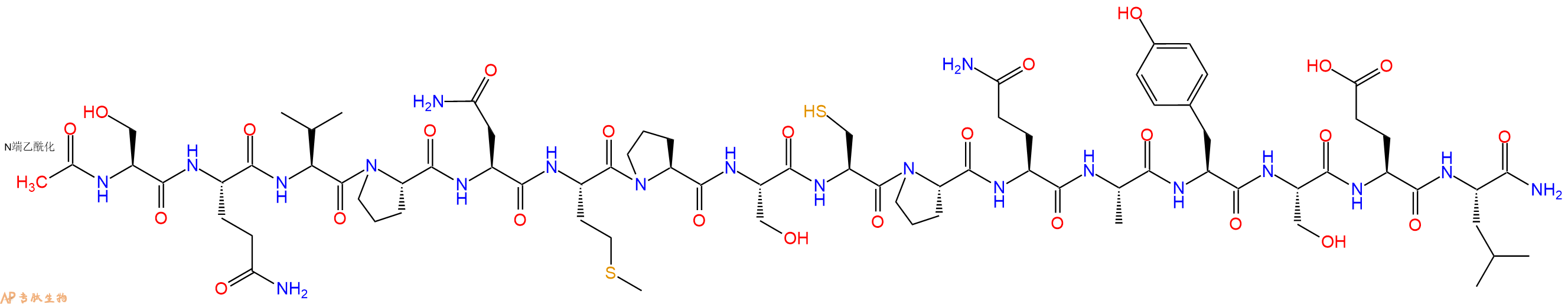 专肽生物产品Ac-Ser-Gln-Val-Pro-Asn-Met-Pro-Ser-Cys-Pro-Gln-Ala-Tyr-Ser-Glu-Leu-CONH2