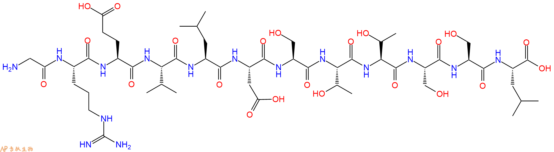 专肽生物产品H2N-Gly-Arg-Glu-Val-Leu-Asp-Ser-Thr-Thr-Ser-Ser-Leu-OH