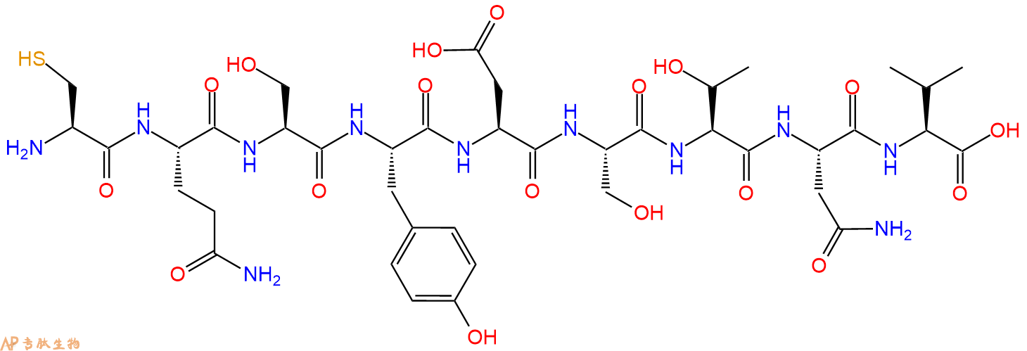 专肽生物产品H2N-Cys-Gln-Ser-Tyr-Asp-Ser-Thr-Asn-Val-OH