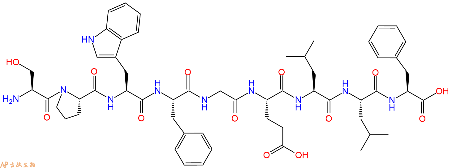 专肽生物产品H2N-Ser-Pro-Trp-Phe-Gly-Glu-Leu-Leu-Phe-OH
