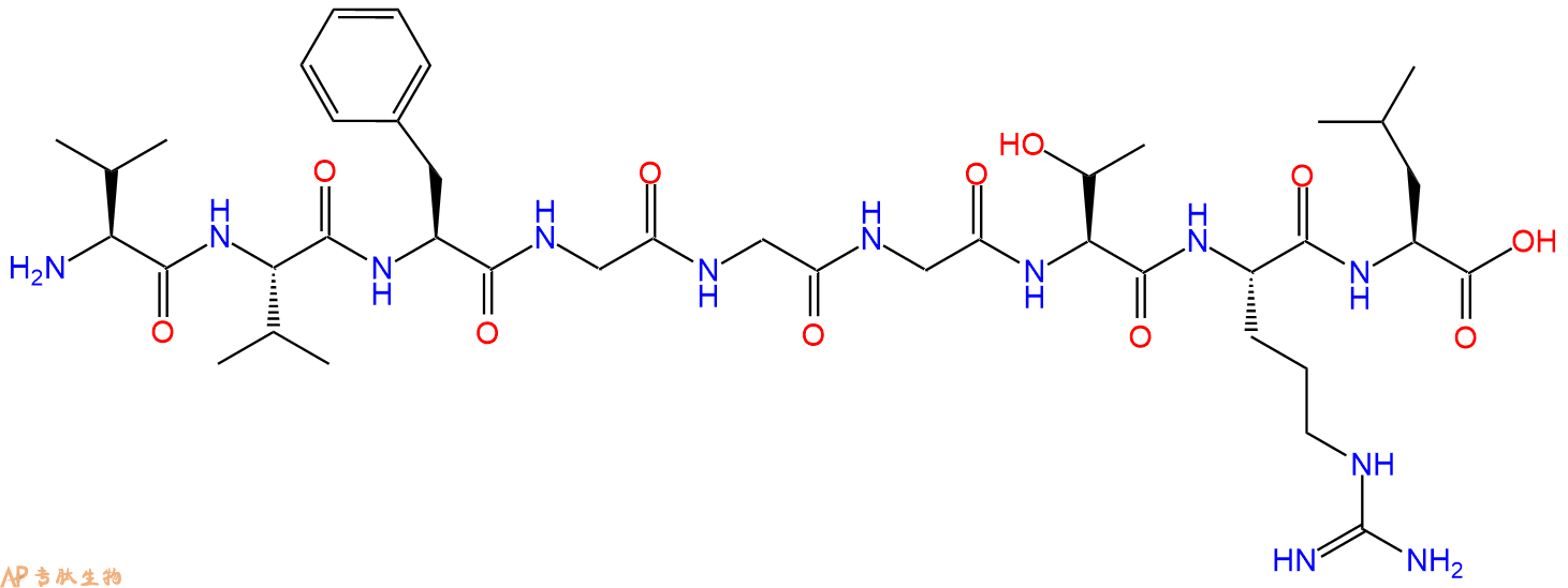 专肽生物产品H2N-Val-Val-Phe-Gly-Gly-Gly-Thr-Arg-Leu-OH