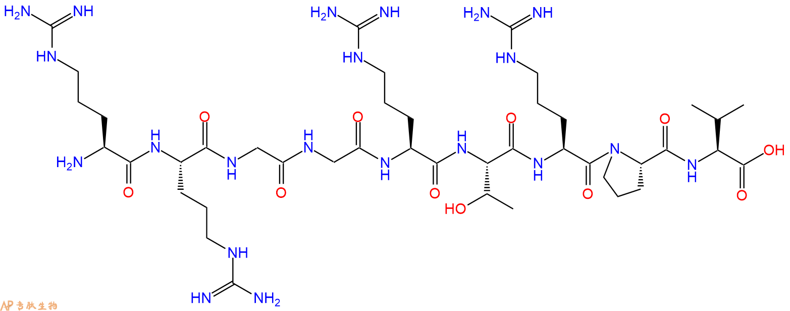 专肽生物产品H2N-Arg-Arg-Gly-Gly-Arg-Thr-Arg-Pro-Val-OH