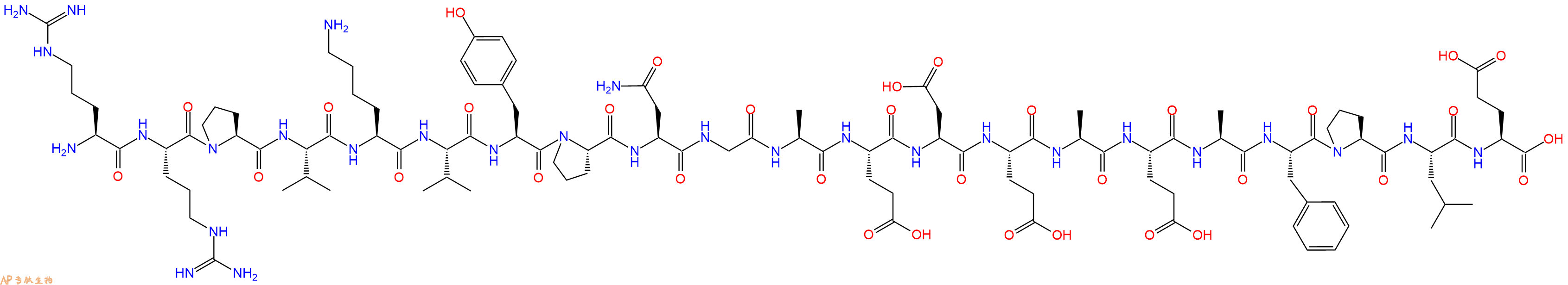 专肽生物产品H2N-Arg-Arg-Pro-Val-Lys-Val-Tyr-Pro-Asn-Gly-Ala-Glu-Asp-Glu-Ala-Glu-Ala-Phe-Pro-Leu-Glu-OH