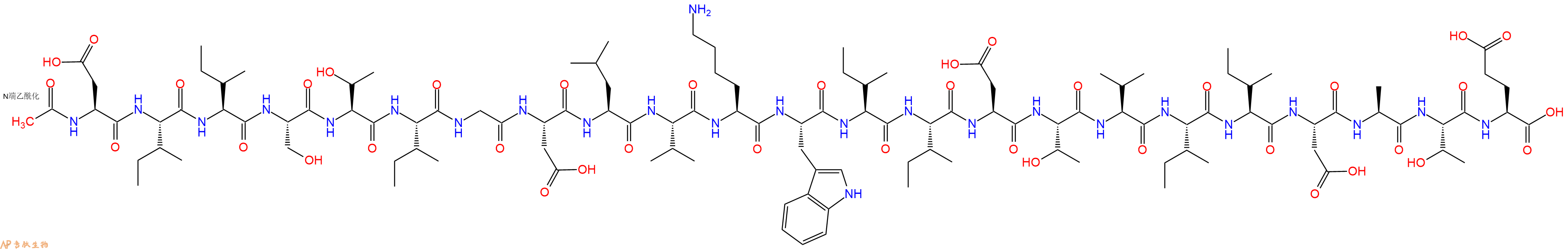 专肽生物产品Ac-Asp-Ile-Ile-Ser-Thr-Ile-Gly-Asp-Leu-Val-Lys-Trp-Ile-Ile-Asp-Thr-Val-Ile-Ile-Asp-Ala-Thr-Glu-OH