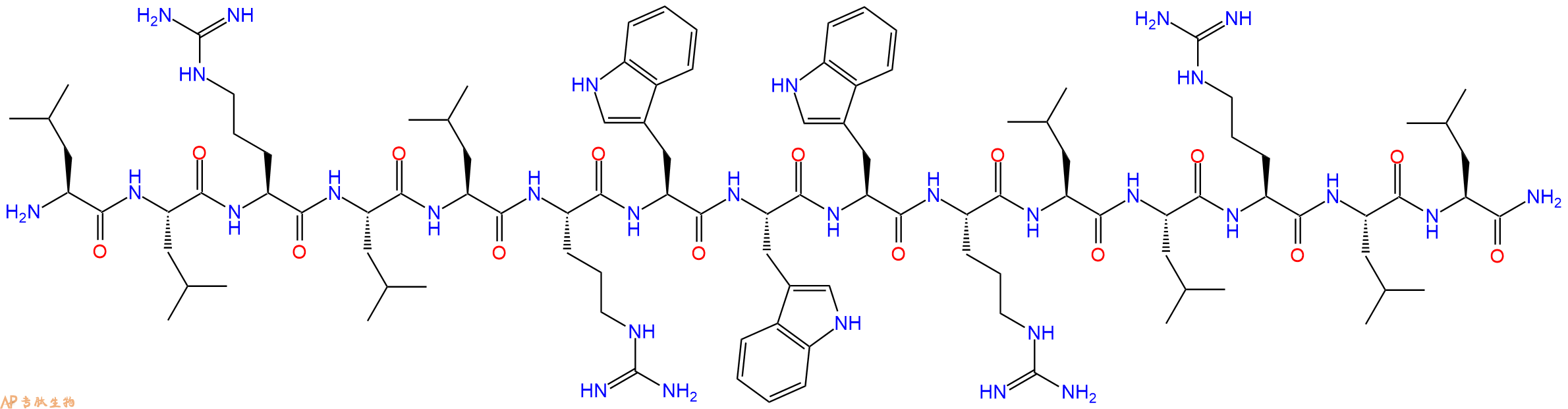 专肽生物产品H2N-Leu-Leu-Arg-Leu-Leu-Arg-Trp-Trp-Trp-Arg-Leu-Leu-Arg-Leu-Leu-CONH2