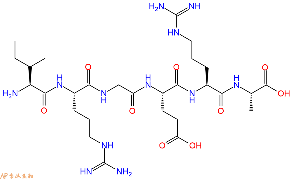 专肽生物产品H2N-Ile-Arg-Gly-Glu-Arg-Ala-OH