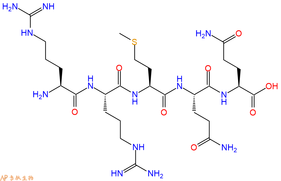 专肽生物产品H2N-Arg-Arg-Met-Gln-Gln-OH
