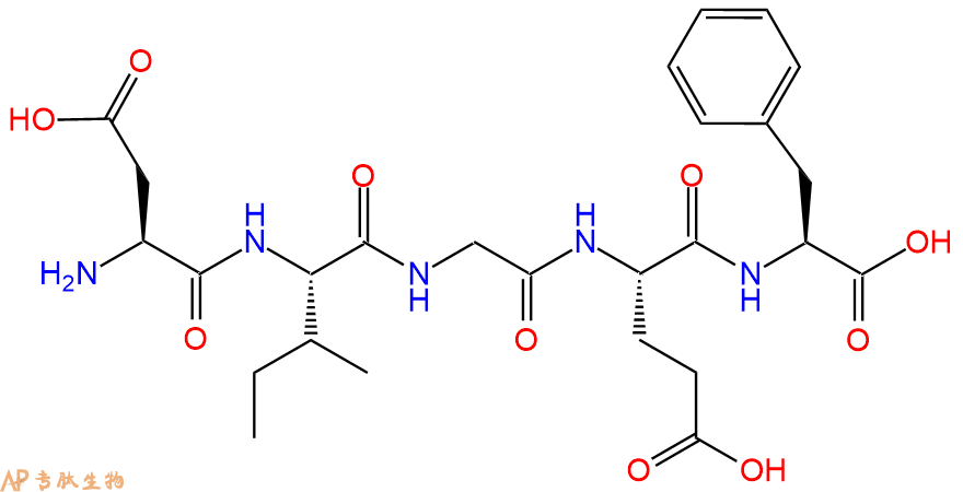 专肽生物产品H2N-Asp-Ile-Gly-Glu-Phe-OH
