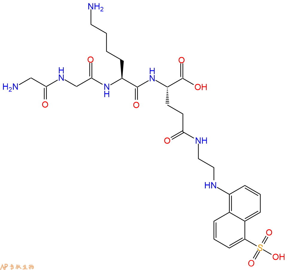 专肽生物产品H2N-Gly-Gly-Lys-Glu(Edans)-OH