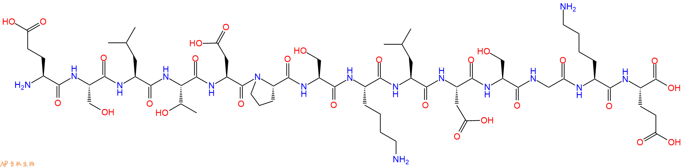 专肽生物产品H2N-Glu-Ser-Leu-Thr-Asp-Pro-Ser-Lys-Leu-Asp-Ser-Gly-Lys-Glu-OH