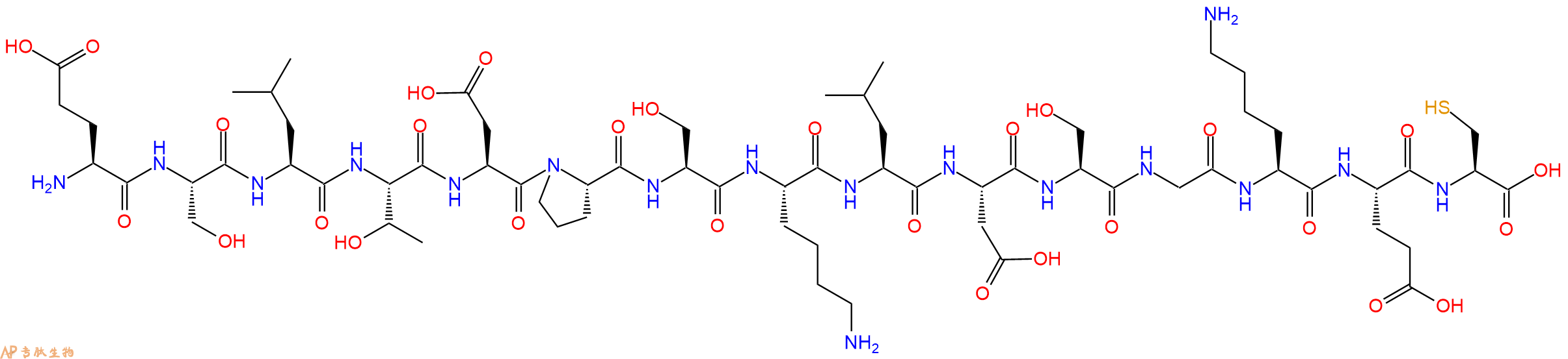 专肽生物产品H2N-Glu-Ser-Leu-Thr-Asp-Pro-Ser-Lys-Leu-Asp-Ser-Gly-Lys-Glu-Cys-OH
