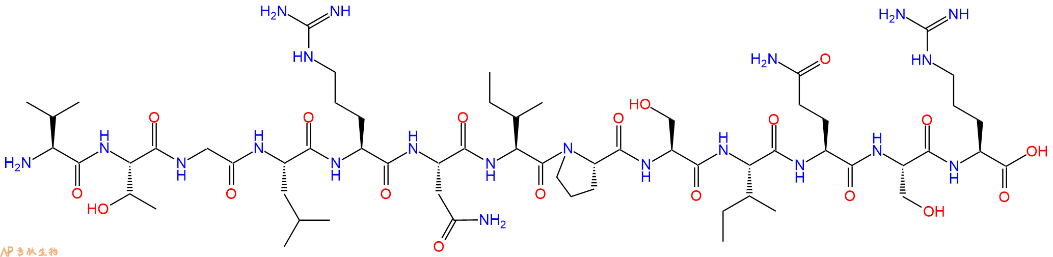 专肽生物产品H2N-Val-Thr-Gly-Leu-Arg-Asn-Ile-Pro-Ser-Ile-Gln-Ser-Arg-OH