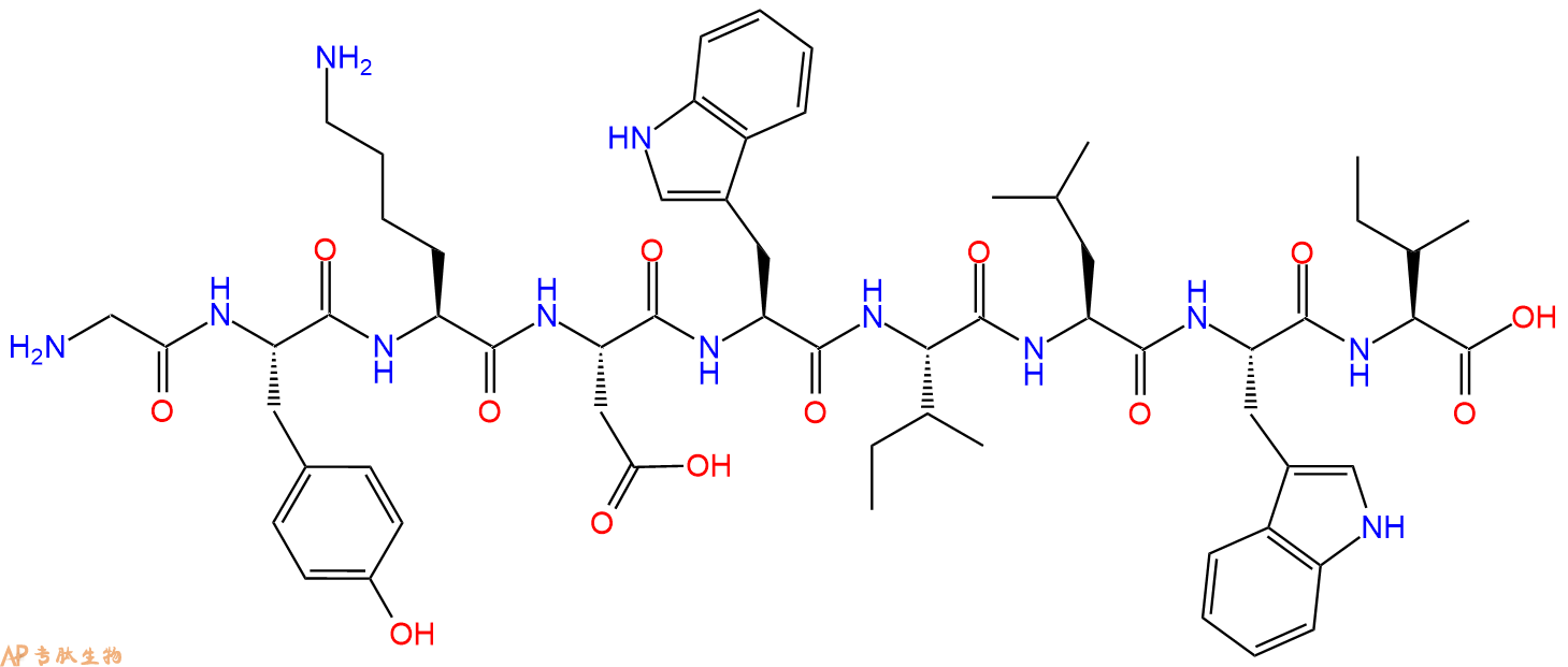 专肽生物产品H2N-Gly-Tyr-Lys-Asp-Trp-Ile-Leu-Trp-Ile-OH