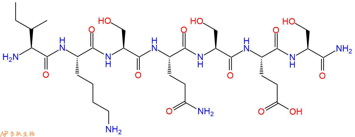 专肽生物产品H2N-Ile-Lys-Ser-Gln-Ser-Glu-Ser-CONH2