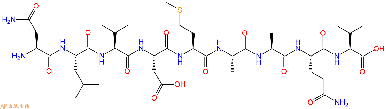 专肽生物产品H2N-Asn-Leu-Val-Asp-Met-Ala-Ala-Gln-Val-OH