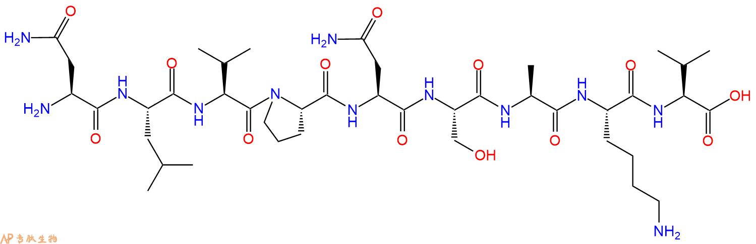 专肽生物产品H2N-Asn-Leu-Val-Pro-Asn-Ser-Ala-Lys-Val-OH