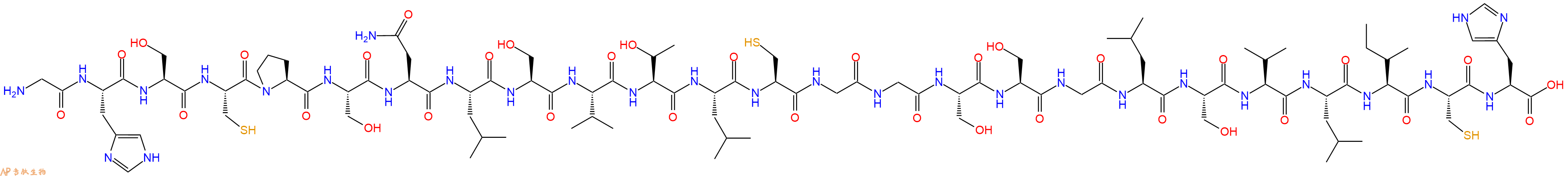 专肽生物产品H2N-Gly-His-Ser-Cys-Pro-Ser-Asn-Leu-Ser-Val-Thr-Leu-Cys-Gly-Gly-Ser-Ser-Gly-Leu-Ser-Val-Leu-Ile-Cys-His-OH