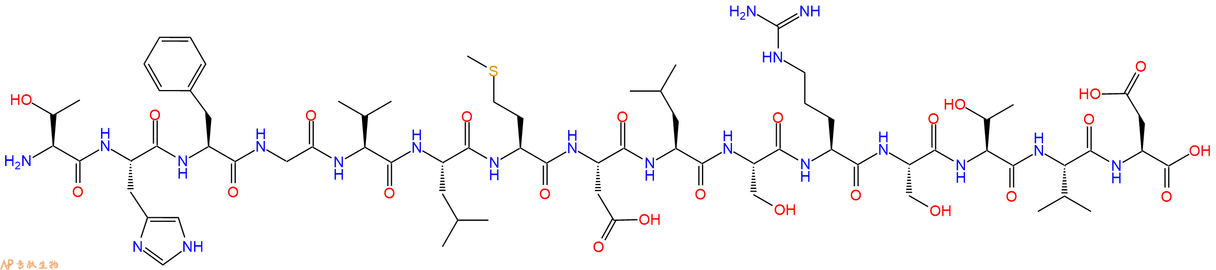 专肽生物产品H2N-Thr-His-Phe-Gly-Val-Leu-Met-Asp-Leu-Ser-Arg-Ser-Thr-Val-Asp-OH