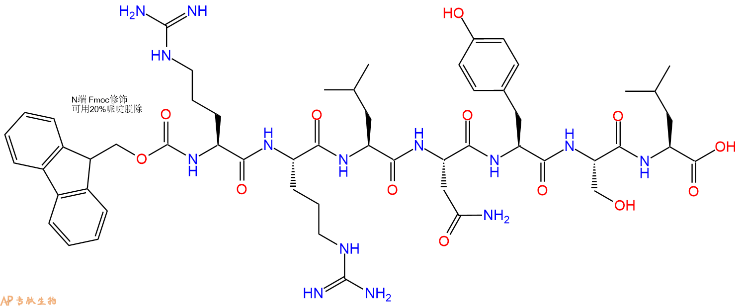 专肽生物产品Fmoc-Arg-Arg-Leu-Asn-Tyr-Ser-Leu-OH