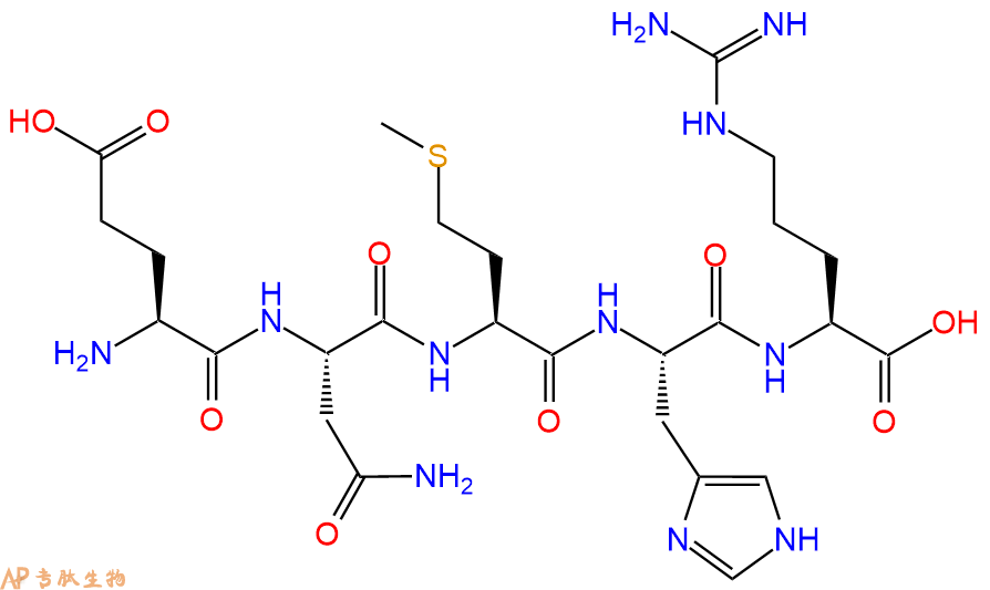 专肽生物产品H2N-Glu-Asn-Met-His-Arg-OH