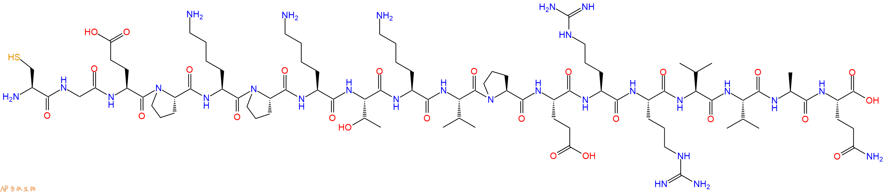 专肽生物产品H2N-Cys-Gly-Glu-Pro-Lys-Pro-Lys-Thr-Lys-Val-Pro-Glu-Arg-Arg-Val-Val-Ala-Gln-OH