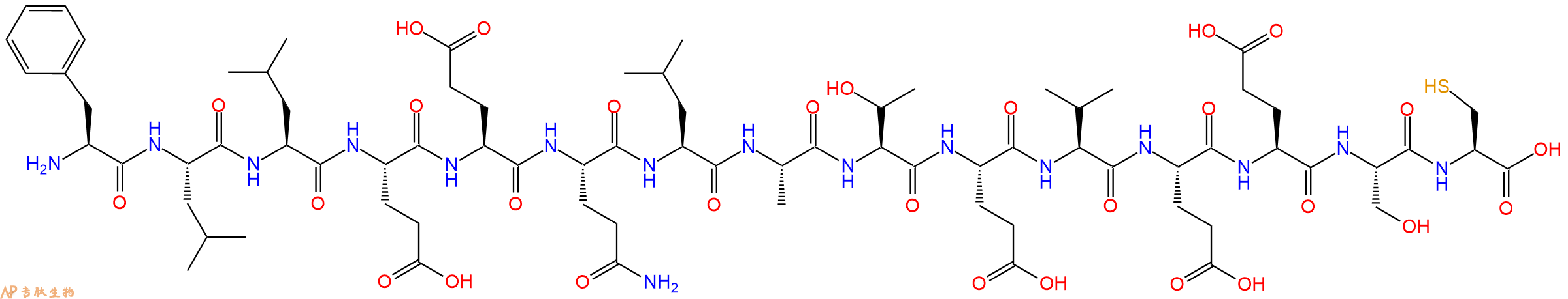 专肽生物产品H2N-Phe-Leu-Leu-Glu-Glu-Gln-Leu-Ala-Thr-Glu-Val-Glu-Glu-Ser-Cys-OH
