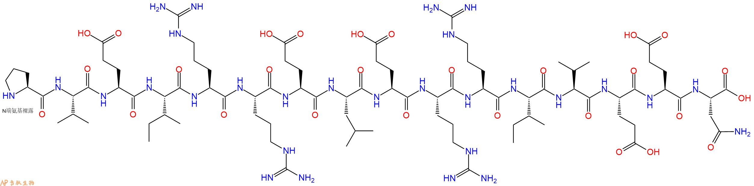 专肽生物产品H2N-Pro-Val-Glu-Ile-Arg-Arg-Glu-Leu-Glu-Arg-Arg-Ile-Val-Glu-Glu-Asn-OH