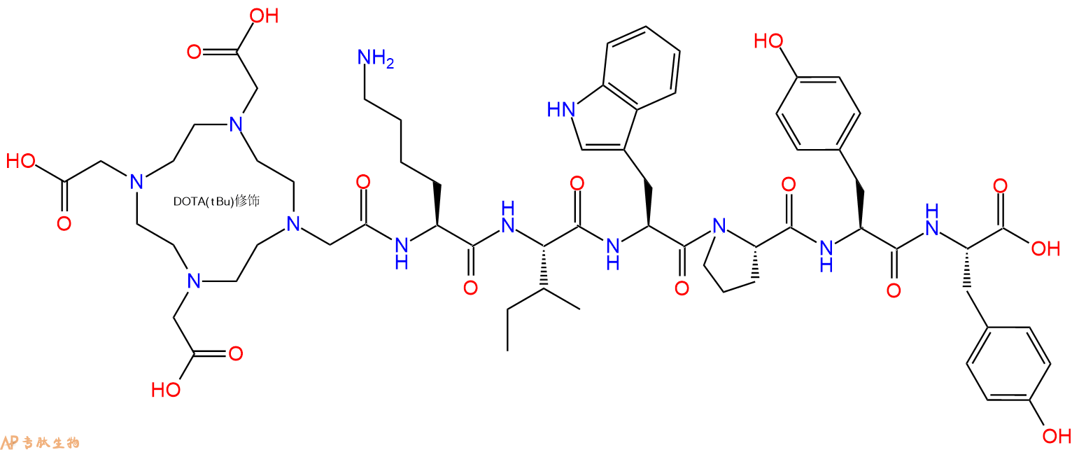 专肽生物产品DOTA-Lys-Ile-Trp-Pro-Tyr-Tyr-OH