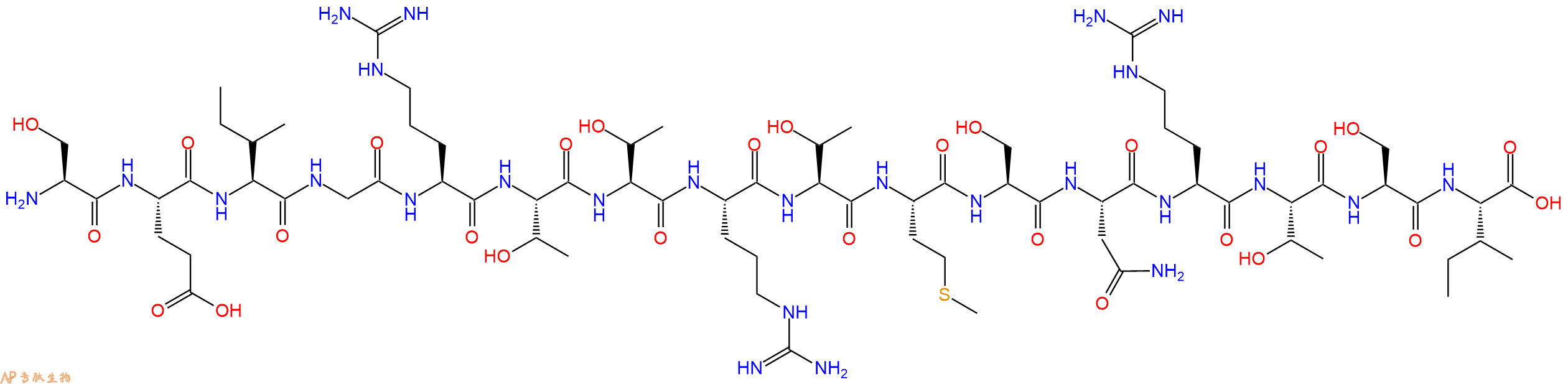 专肽生物产品H2N-Ser-Glu-Ile-Gly-Arg-Thr-Thr-Arg-Thr-Met-Ser-Asn-Arg-Thr-Ser-Ile-OH