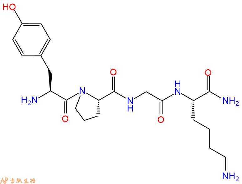 专肽生物产品H2N-Tyr-Pro-Gly-Lys-CONH2