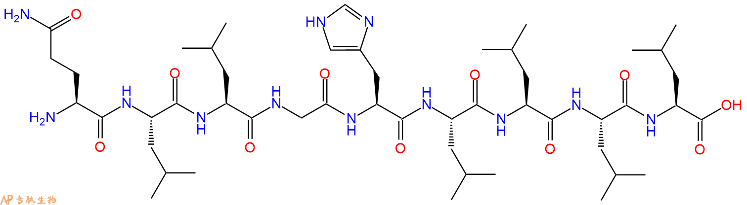 专肽生物产品H2N-Gln-Leu-Leu-Gly-His-Leu-Leu-Leu-Leu-OH