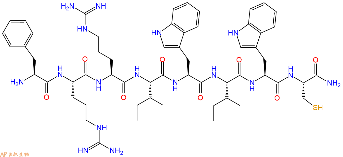 专肽生物产品H2N-Phe-Arg-Arg-Ile-Trp-Ile-Trp-Cys-CONH2