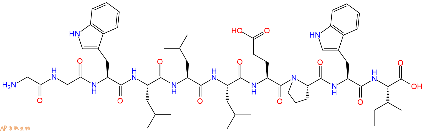 专肽生物产品H2N-Gly-Gly-Trp-Leu-Leu-Leu-Glu-Pro-Trp-Ile-OH