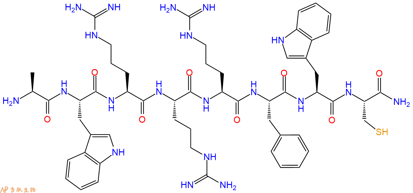 专肽生物产品H2N-Ala-Trp-Arg-Arg-Arg-Phe-Trp-Cys-CONH2