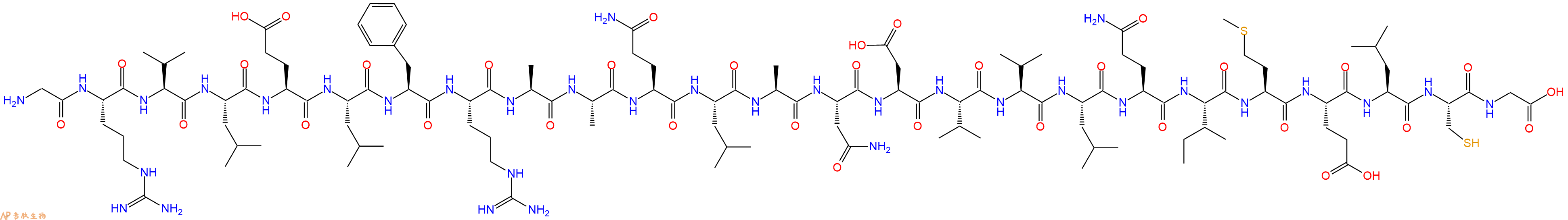 专肽生物产品H2N-Gly-Arg-Val-Leu-Glu-Leu-Phe-Arg-Ala-Ala-Gln-Leu-Ala-Asn-Asp-Val-Val-Leu-Gln-Ile-Met-Glu-Leu-Cys-Gly-OH