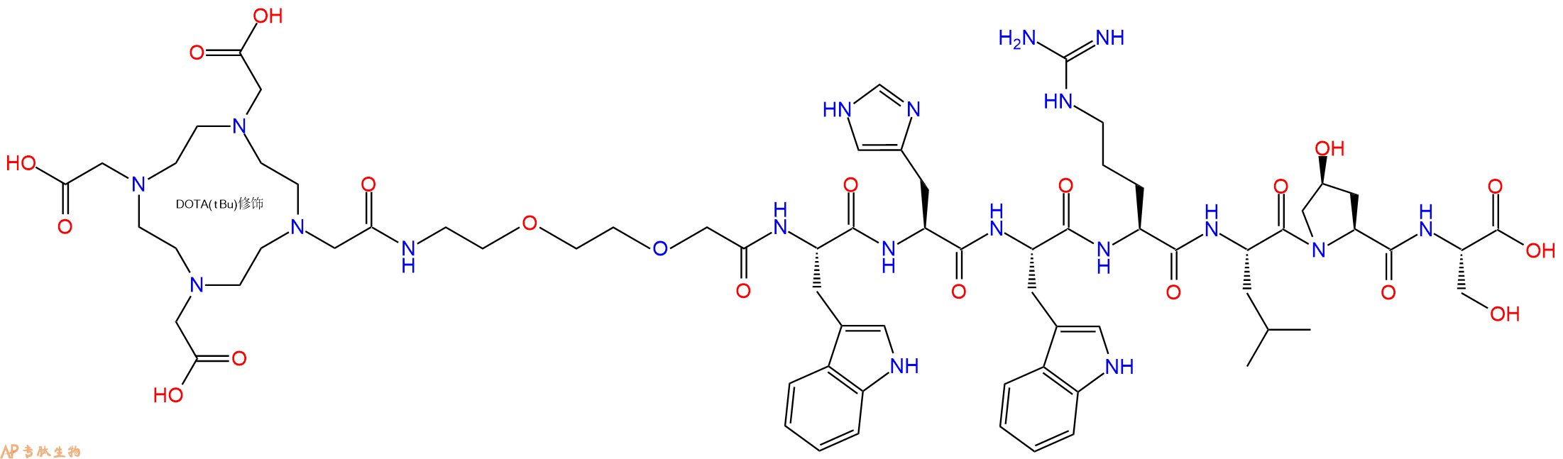 专肽生物产品DOTA-PEG2-Trp-His-Trp-Arg-Leu-Hyp-Ser